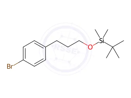 Chemical structure of Benzene, 1-bromo-4-[3-[[(1,1-dimethylethyl)dimethylsilyl]oxy]propyl]-