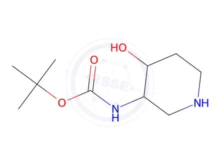 Chemical structure of TERT-BUTYL (CIS-4-HYDROXYPIPERIDIN-3-YL)CARBAMATE