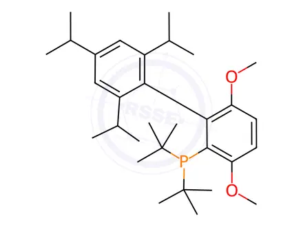 Chemical structure of Di-tert-butyl(2,4,6-triisopropyl-3,6-dimethoxy-[1,1-biphenyl]-2-yl)phosphine