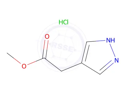 Chemical structure of (1H-Pyrazol-4-yl)-acetic acid methyl ester hydrochloride