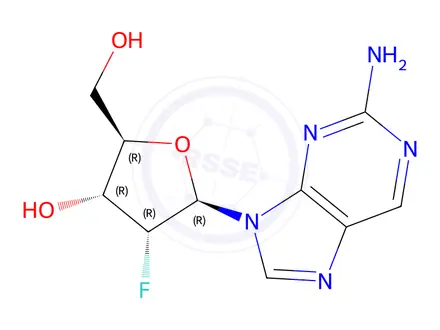 Chemical structure of (2R,3R,4R,5R)-5-(2-Amino-9H-purin-9-yl)-4-fluoro-2-(hydroxymethyl)tetrahydrofuran-3-ol