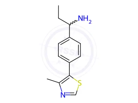 Chemical structure of 1-(4-(4-methylthiazol-5-yl)phenyl)propan-1-amine