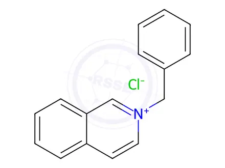 Chemical structure of 2-benzylisoquinolinium chloride