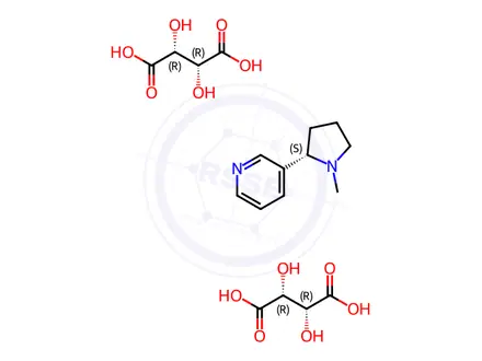 Chemical structure of L-Nicotine Ditartrate
