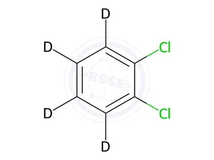 Chemical structure of 1,2-Dichlorobenzene-[D4]