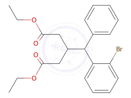 Chemical structure of diethyl 3-((2-broMophenyl)(phenyl)Methyl)pentanedioate
