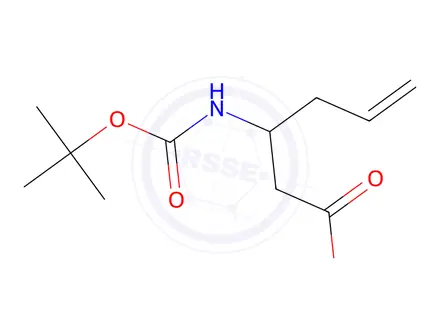 Chemical structure of 3-((tert-Butoxycarbonyl)amino)hex-5-enoic acid