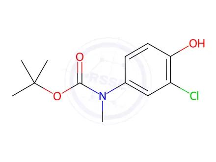 Chemical structure of Carbamic acid, N-(3-chloro-4-hydroxyphenyl)-N-methyl-, 1,1-dimethylethyl ester