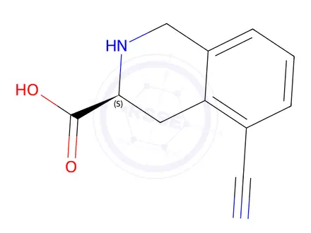 Chemical structure of (S)-5-cyano-1,2,3,4-tetrahydroisoquinoline-3-carboxylic acid