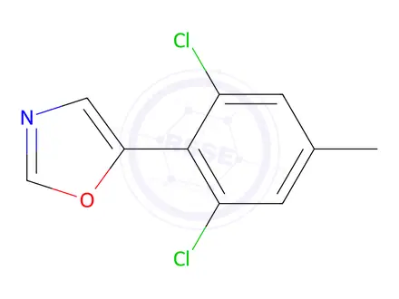 Chemical structure of 5-(2,6-Dichloro-4-methylphenyl)oxazole