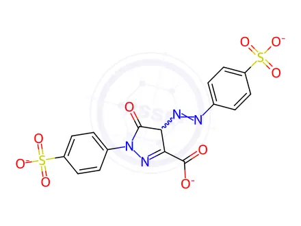 Chemical structure of Food Yellow 4 (C.I.19140)