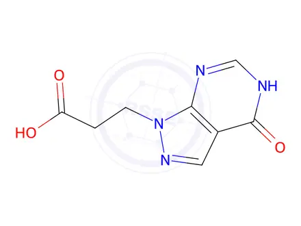 Chemical structure of 3-(4-Hydroxy-1H-pyrazolo[3,4-d]pyrimidin-1-yl)propanoic acid