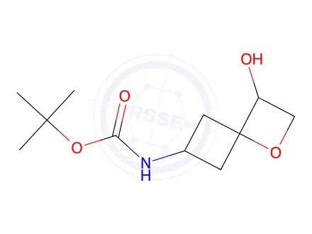 Chemical structure of Tert-butyl (3-hydroxy-1-oxaspiro[3.3]Heptan-6-yl)carbamate