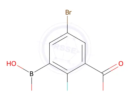 Chemical structure of 3-Borono-5-bromo-2-fluorobenzoic acid