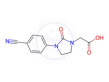 Chemical structure of 2-(3-(4-Cyanophenyl)-2-oxoimidazolidin-1-yl)-acetic acid