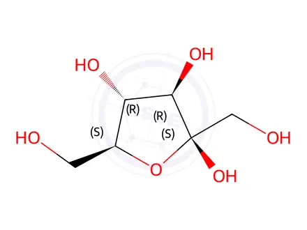 Chemical structure of β-L-Fructofuranose