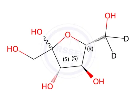 Chemical structure of D-Fructose-6-d2
