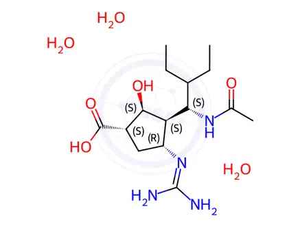 Chemical structure of Peramivir Trihydrate