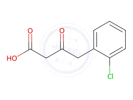 Chemical structure of 3-Oxo-4-(2-chlorophenyl)butanoic acid