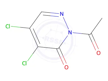 Chemical structure of 2-acetyl-4,5-dichloro-3(2H)-Pyridazinone
