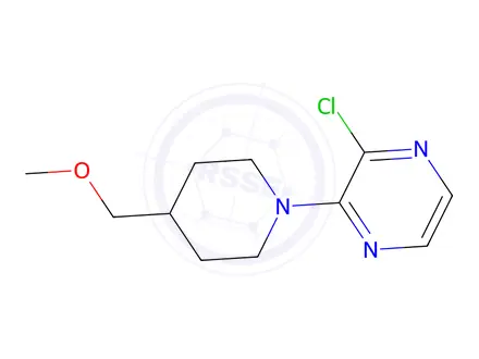 Chemical structure of 2-chloro-3-[4-(methoxymethyl)piperidin-1-yl]pyrazine