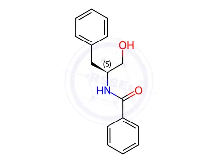 Chemical structure of S(-)-N-(α-Hydroxymethylphenethyl)benzamide