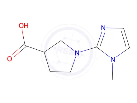 Chemical structure of 1-(1-Methyl-1h-imidazol-2-yl)pyrrolidine-3-carboxylic acid