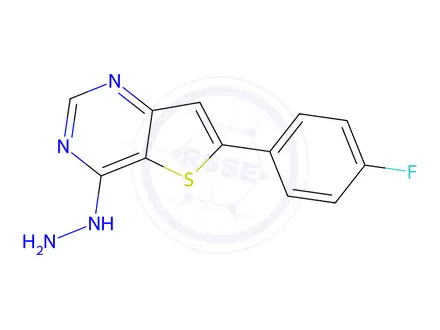 Chemical structure of 6-(4-Fluorophenyl)-4-hydrazinylthieno[3,2-d]pyrimidine