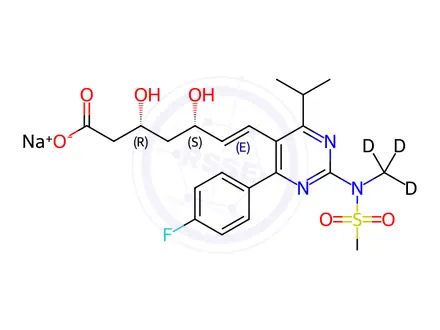 Chemical structure of Rosuvastatin D3 Sodium