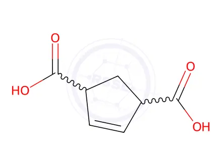 Chemical structure of (1R,3S)-4-Cyclopentene-1,3-dicarboxylic acid