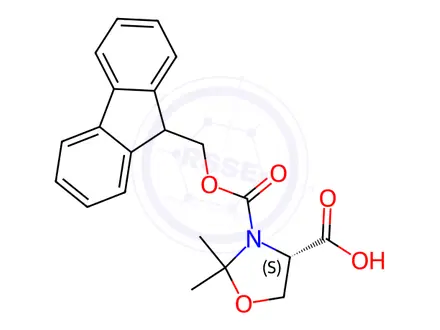 Chemical structure of Fmoc-L-Ser[Psi(Me,Me)Pro]-OH
