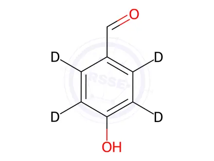 Chemical structure of 4-Hydroxybenzaldehyde-2,3,5,6-D4