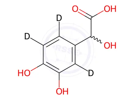 Chemical structure of DL-3,4-Dihydroxymandelic acid-d3