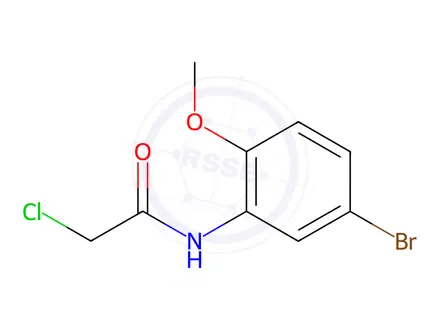Chemical structure of N-(5-bromo-2-methoxyphenyl)-2-chloroacetamide
