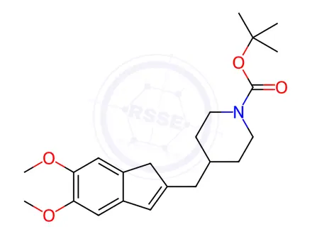 Chemical structure of 1-Deoxo-1,2-dehydro-N-desbenzyl-N-tert-butyloxycarbonyl Donepezil
