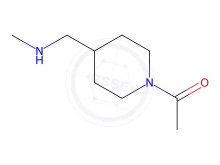 Chemical structure of 1-(4-((Methylamino)methyl)piperidin-1-yl)ethan-1-one