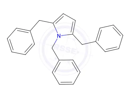 Chemical structure of 1,2,5-TRIBENZYLPYRROLE