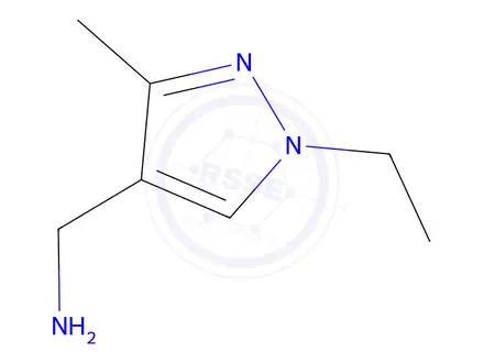 Chemical structure of (1-ethyl-3-methyl-1H-pyrazol-4-yl)methylamine