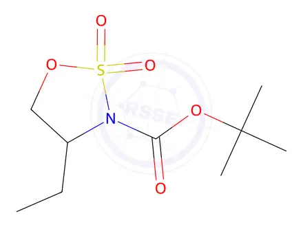 Chemical structure of tert-butyl 4-ethyl-2,2-dioxo-oxathiazolidine-3-carboxylate