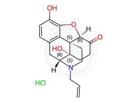 Chemical structure of Naloxone Hydrochloride