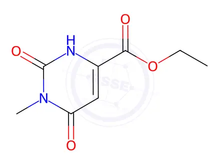 Chemical structure of Ethyl 1-methyl-2,6-dioxo-1,2,3,6-tetrahydropyrimidine-4-carboxylate