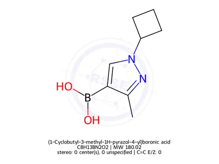 Chemical structure of (1-Cyclobutyl-3-methyl-1H-pyrazol-4-yl)boronic acid