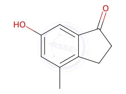 Chemical structure of 6-Hydroxy-4-methyl-indan-1-one