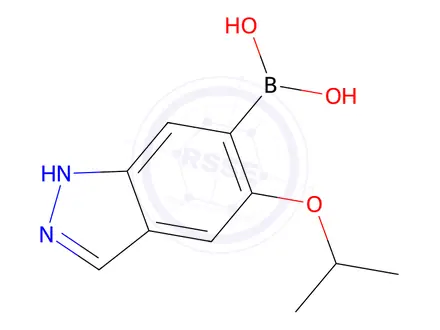 Chemical structure of 5-Isopropoxy-1H-indazol-6-yl-6-boronic acid