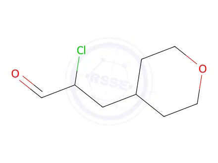 Chemical structure of 2-chloro-3-tetrahydropyran-4-yl-propanal