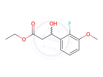 Chemical structure of Ethyl 2-fluoro-β-hydroxy-3-methoxybenzenepropanoate