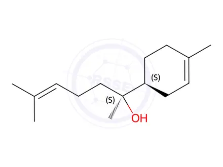 Chemical structure of (-)-α-Bisabolol