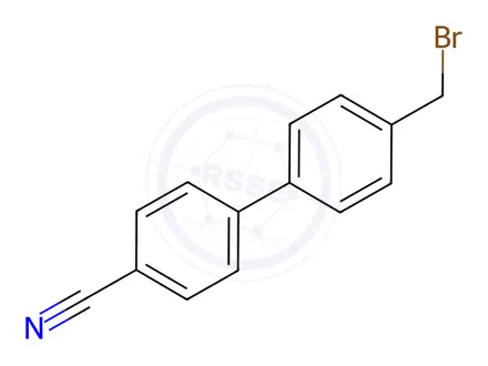 Chemical structure of 4-(4-Bromomethylphenyl)benzonitrile