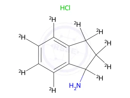Chemical structure of 1-Aminoindane-d9 HCl