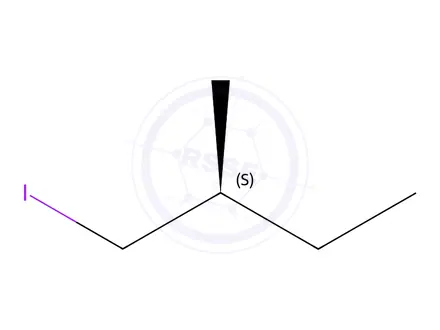 Chemical structure of (S)​-​(+)​-​1-​Iodo-​2-​methylbutane